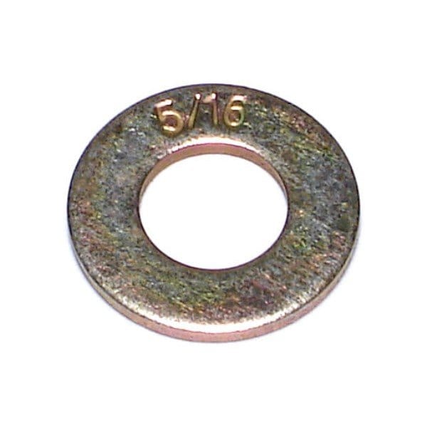 Midwest Fastener Flat Washer, For Screw Size 5/16" , Steel Zinc Yellow Finish, 50 PK 03911 - main